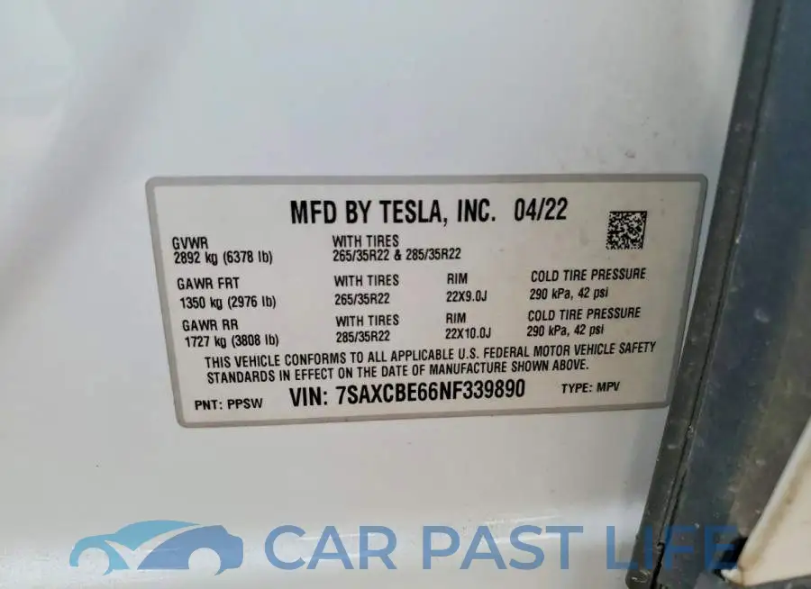 7SAXCBE66NF339890# 12