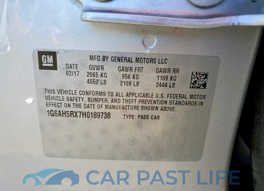 1G6AH5RX7H0189738# 12