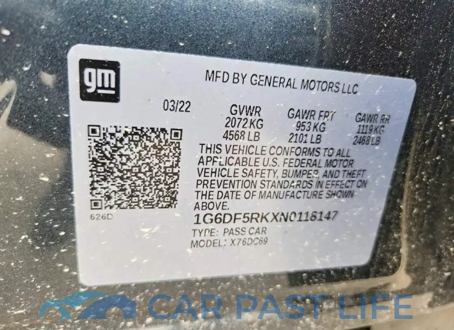 1G6DF5RKXN0118147# 12