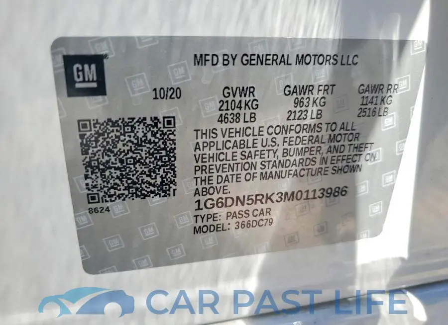 1G6DN5RK3M0113986# 13