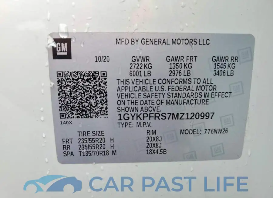 1GYKPFRS7MZ120997# 13