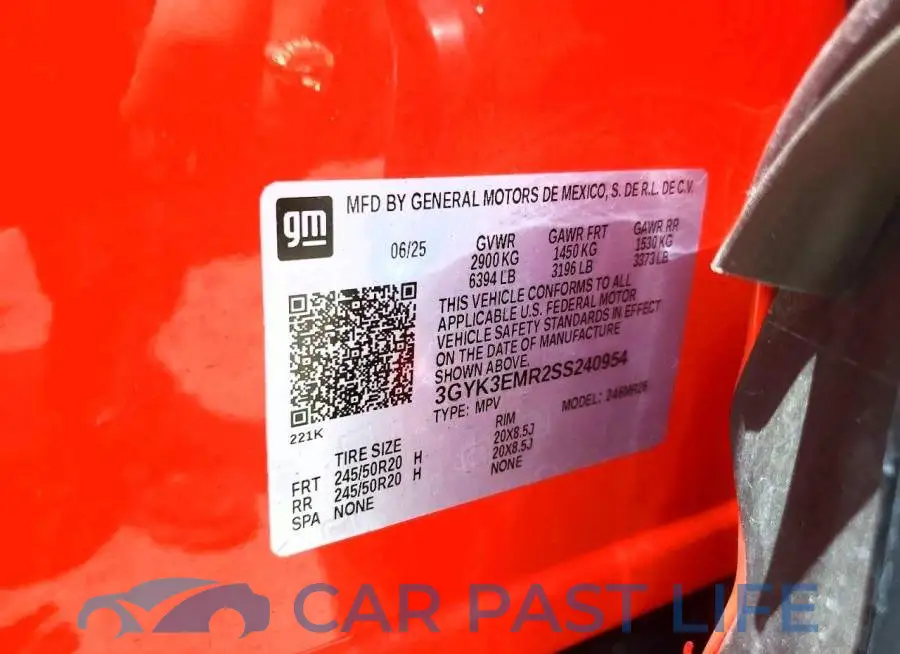 3GYK3EMR2SS240954# 12