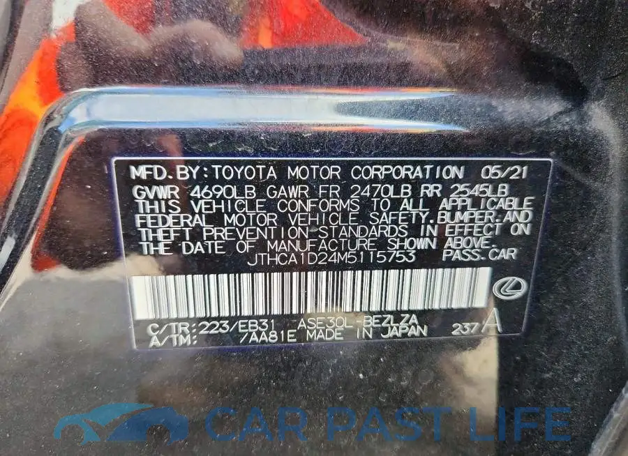 JTHCA1D24M5115753# 12