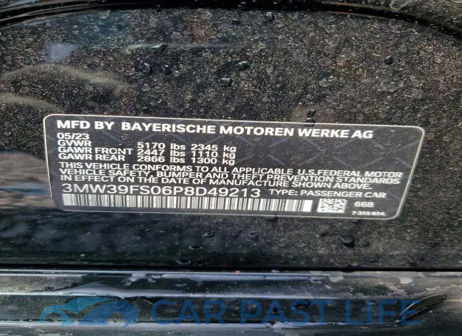 3MW39FS06P8D49213# 12