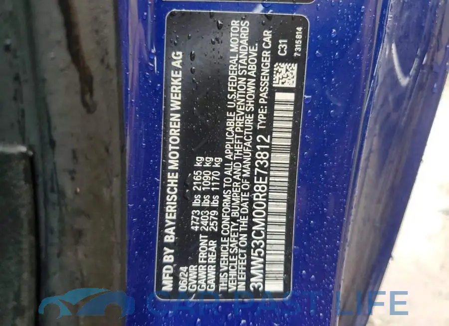 3MW53CM00R8E73812# 12