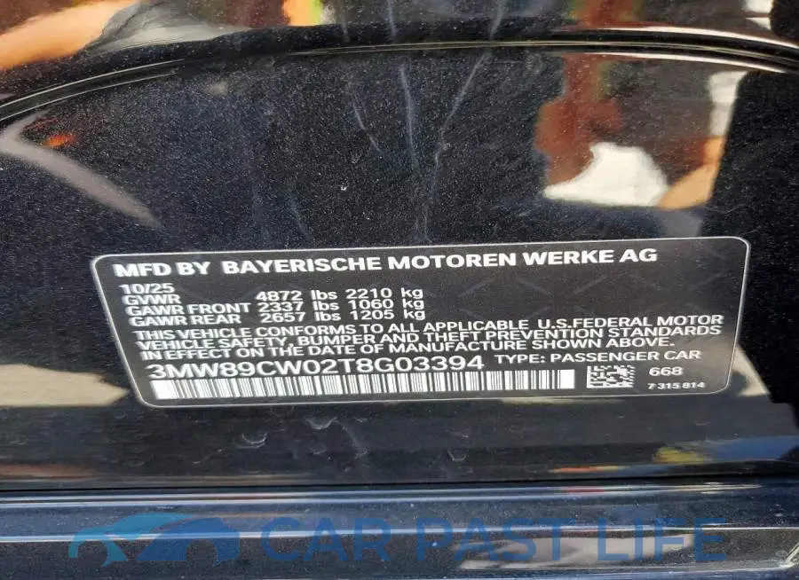 3MW89CW02T8G03394# 12