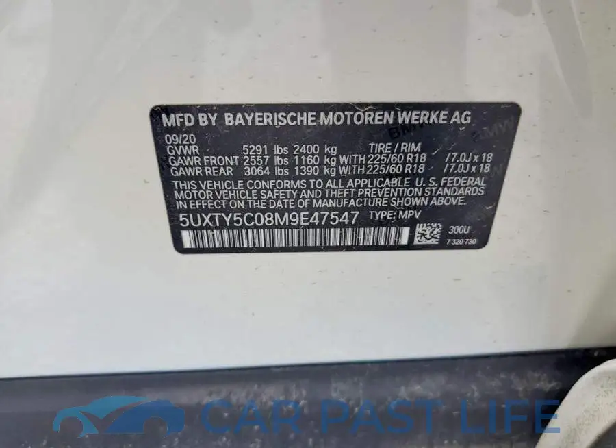 5UXTY5C08M9E47547# 13