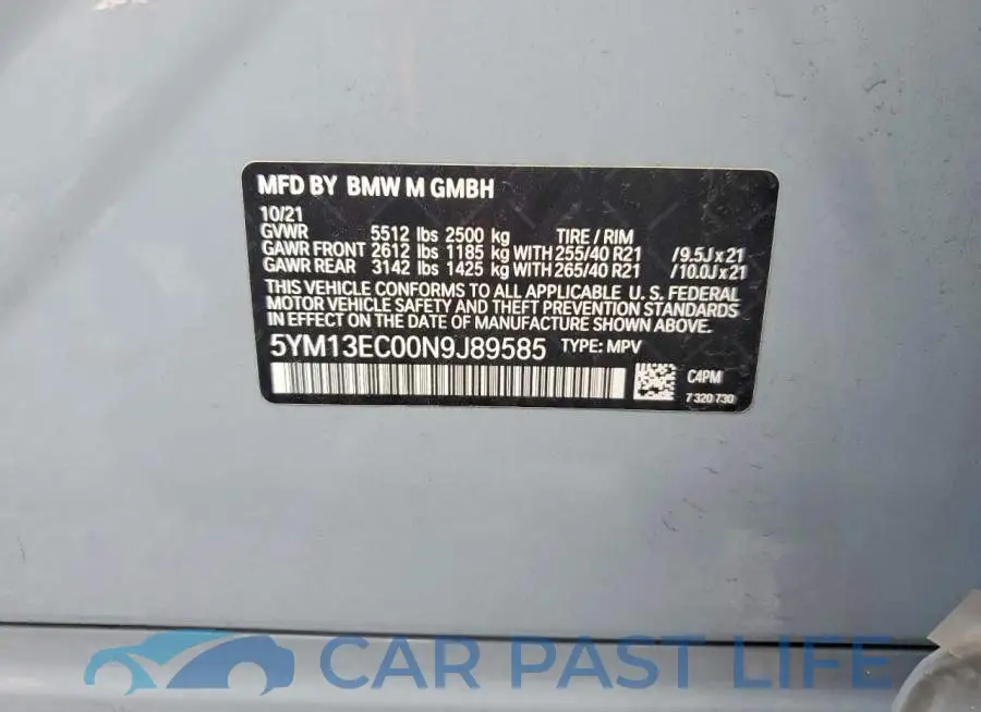 5YM13EC00N9J89585# 13