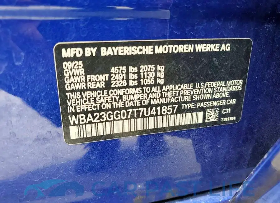 WBA23GG07T7U41857# 12