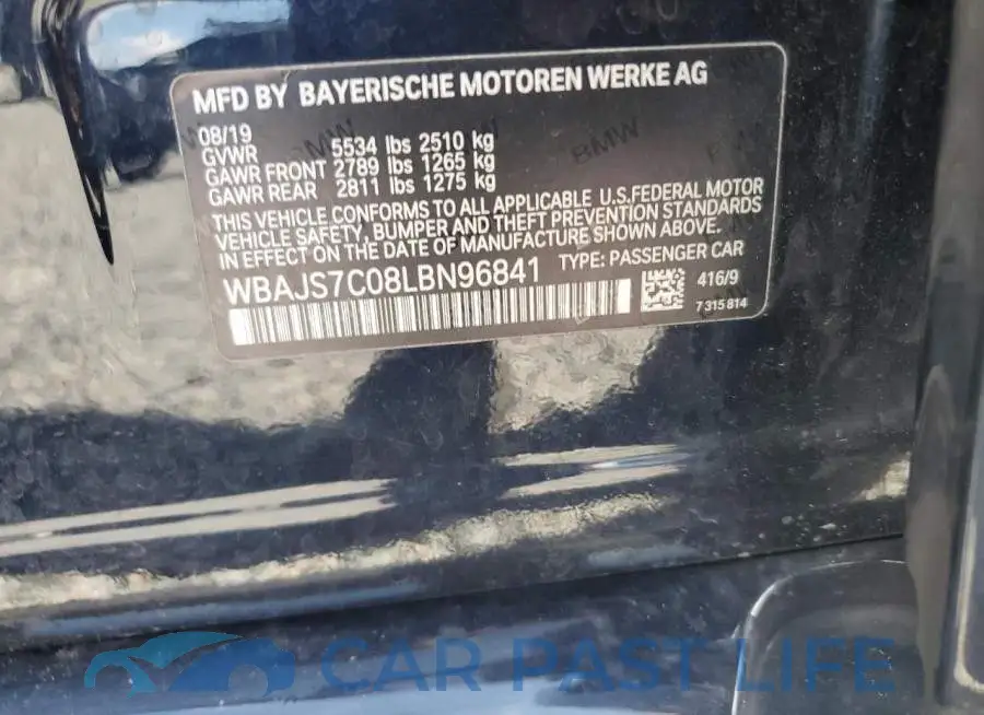 WBAJS7C08LBN96841# 13