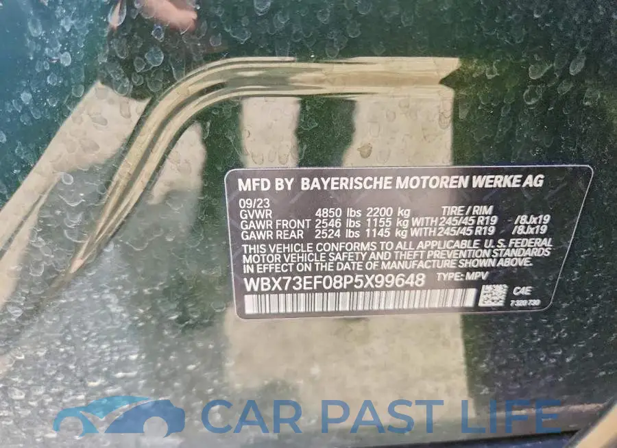 WBX73EF08P5X99648# 13