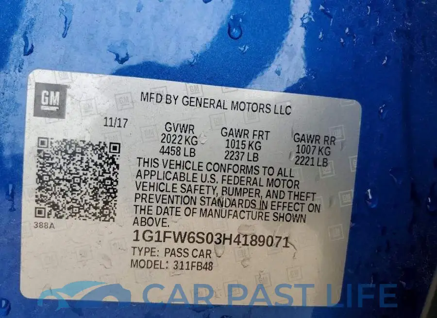 1G1FW6S03H4189071# 12