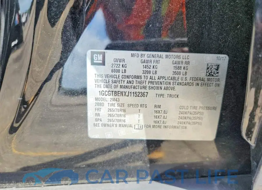1GCGTBENXJ1152367# 12