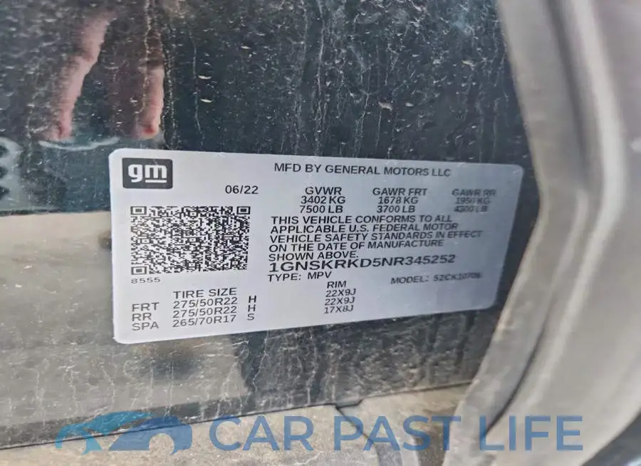 1GNSKRKD5NR345252# 13