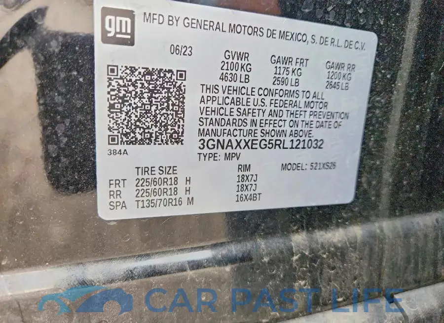 3GNAXXEG5RL121032# 14