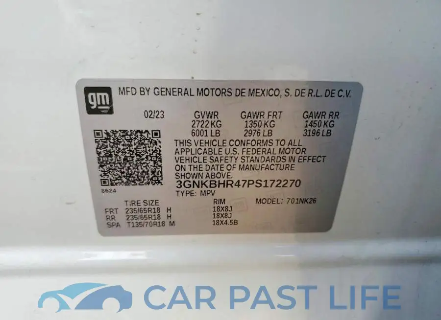 3GNKBHR47PS172270# 12