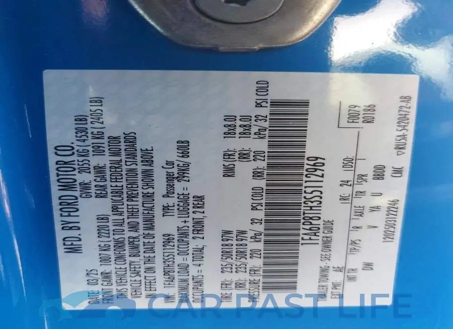 1FA6P8TH3S5112969# 13