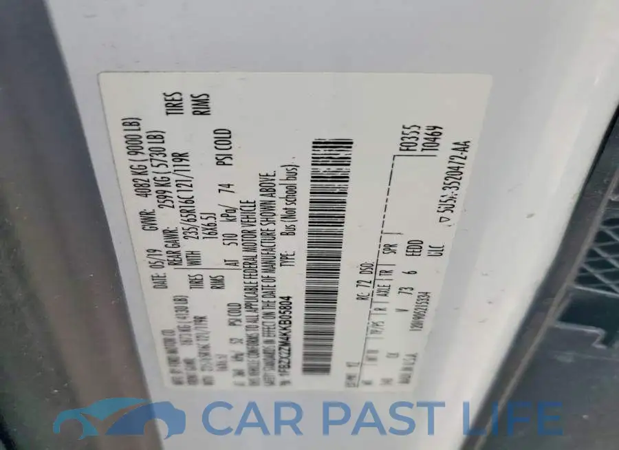 1FBZX2ZM4KKB05804# 13