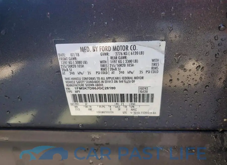 1FM5K7D86JGC28100# 13