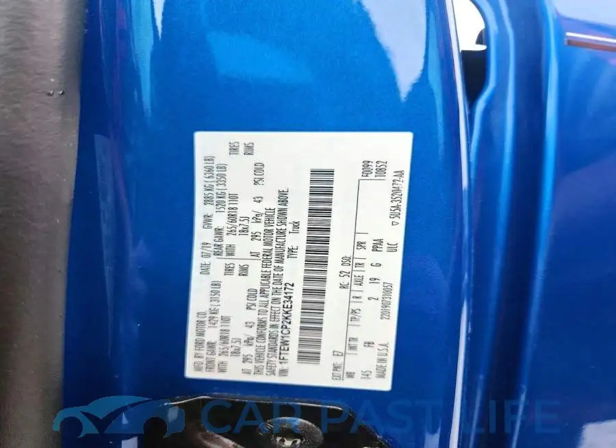 1FTEW1CP2KKE34172# 12