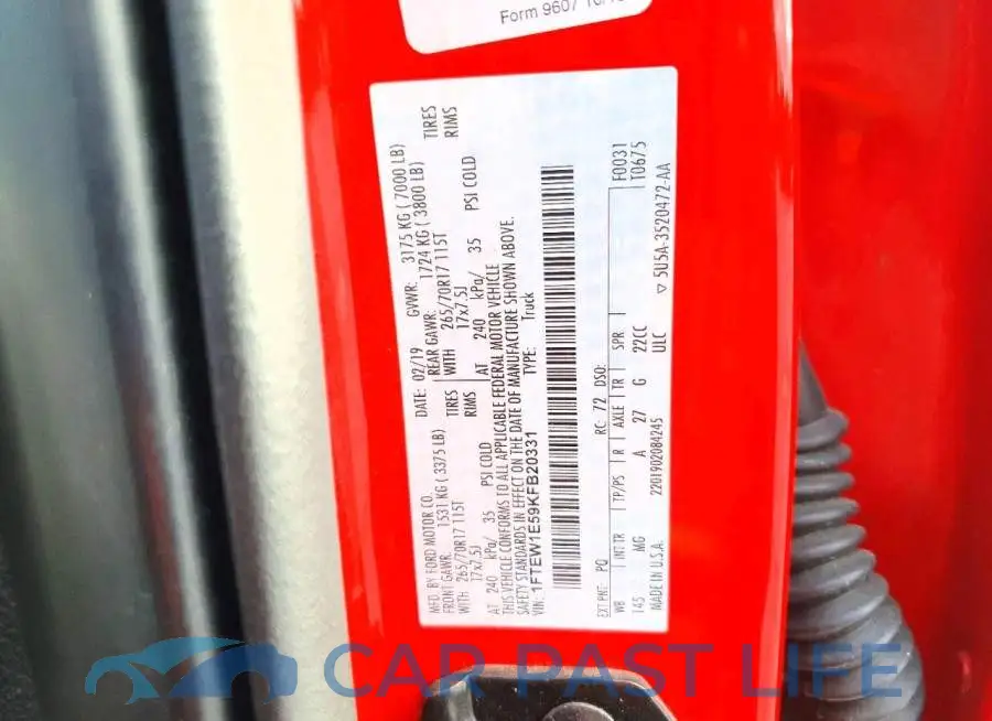 1FTEW1E59KFB20331# 12