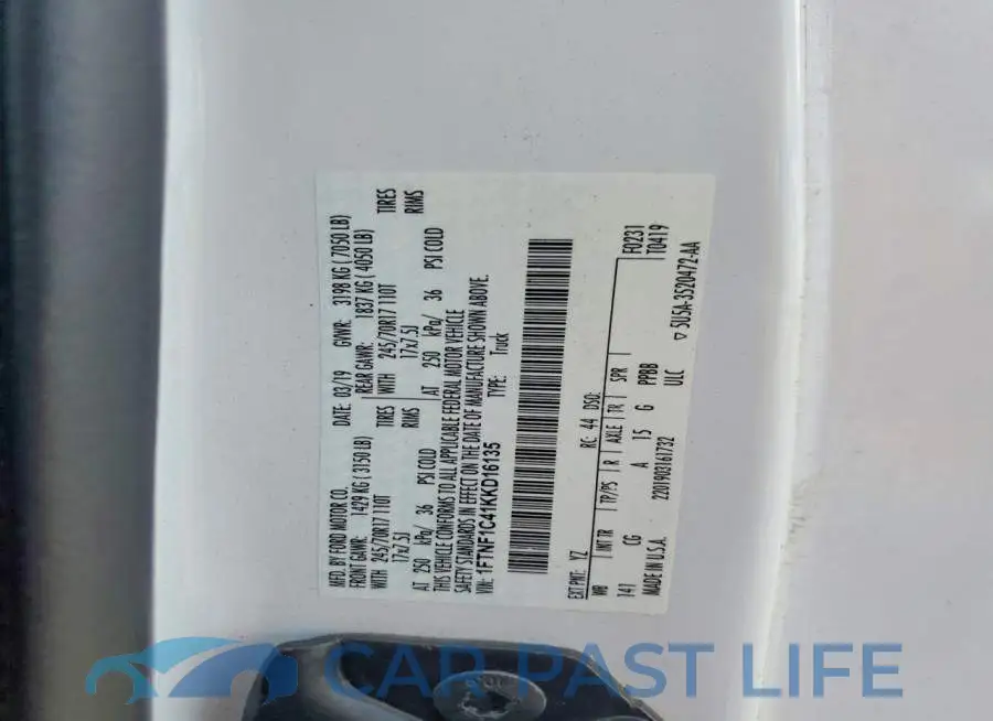 1FTNF1C41KKD16135# 12