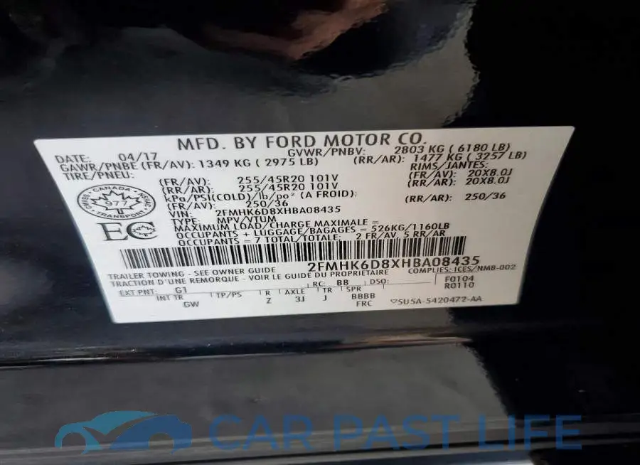 2FMHK6D8XHBA08435# 12