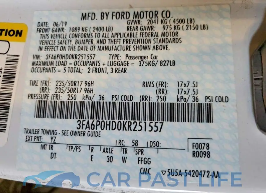 3FA6P0HD0KR251557# 12