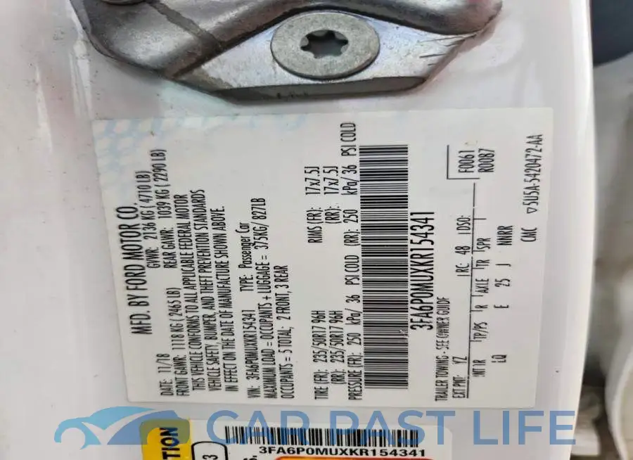 3FA6P0MUXKR154341# 13