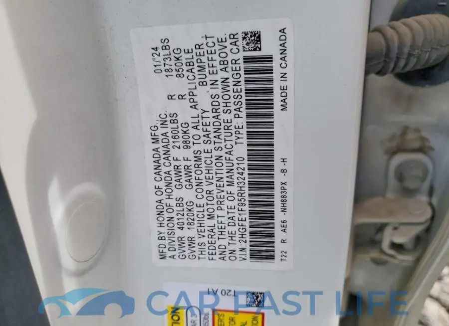 2HGFE1F95RH324210# 12
