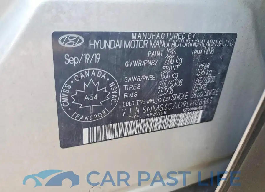 5NMS3CAD9LH176343# 13