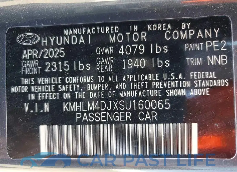 KMHLM4DJXSU160065# 12