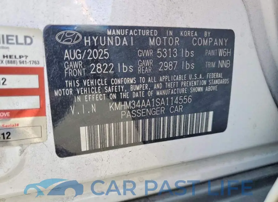 KMHM34AA1SA114556# 12