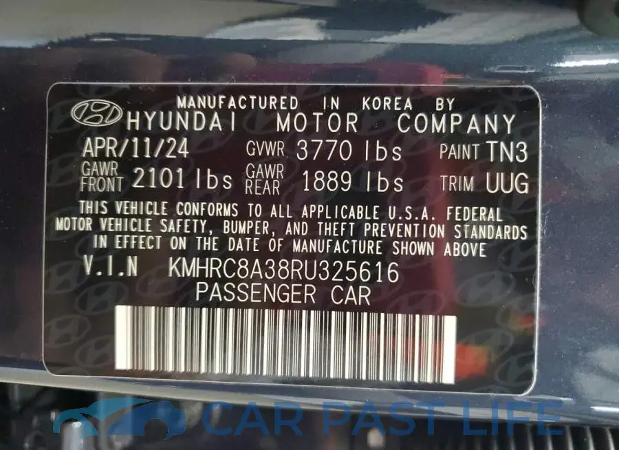 KMHRC8A38RU325616# 12