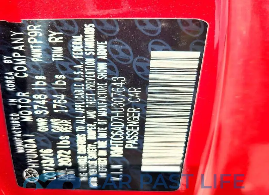 KMHTC6AD7HU307643# 13