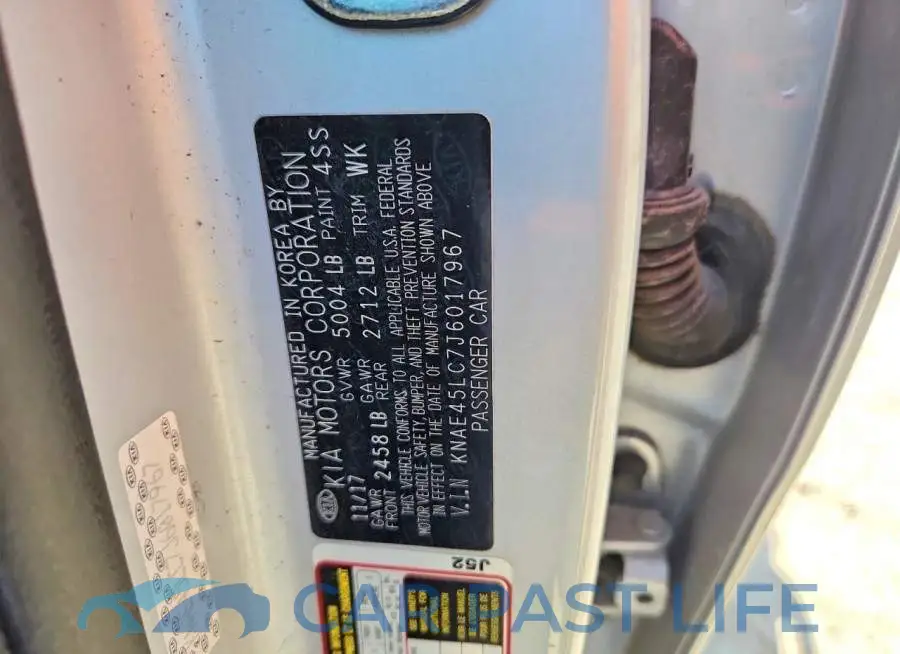 KNAE45LC7J6017967# 12