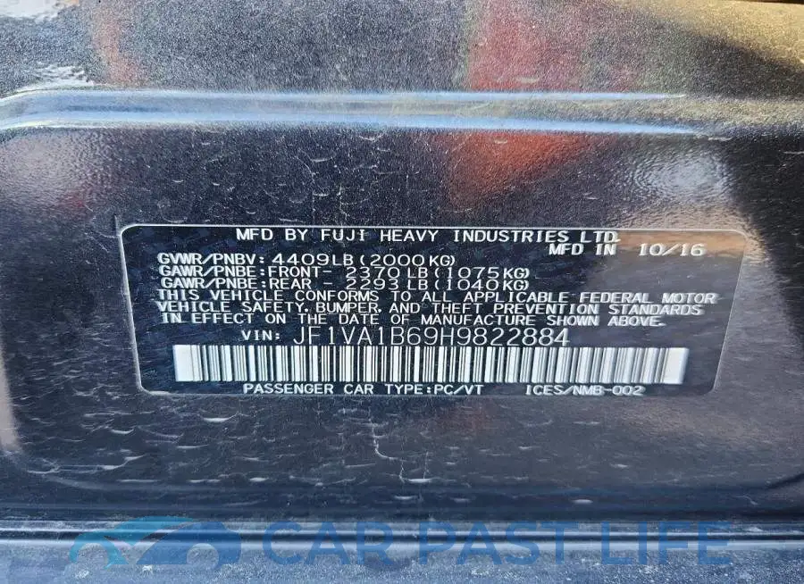 JF1VA1B69H9822884# 12