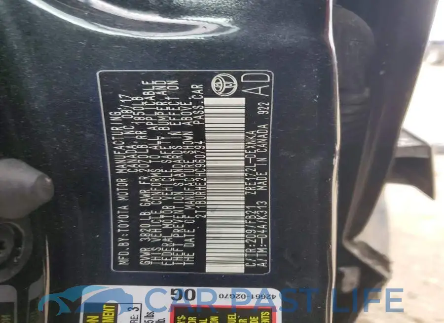 2T1BURHE2HC960794# 12
