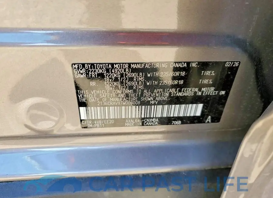 2T36CRAVXTW008008# 14
