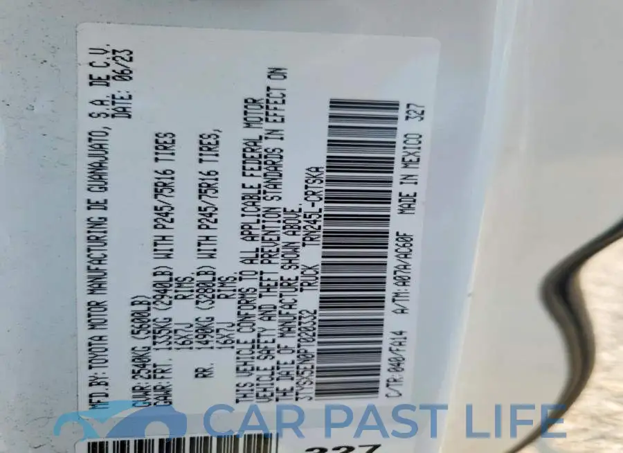 3TYSX5EN0PT020332# 12