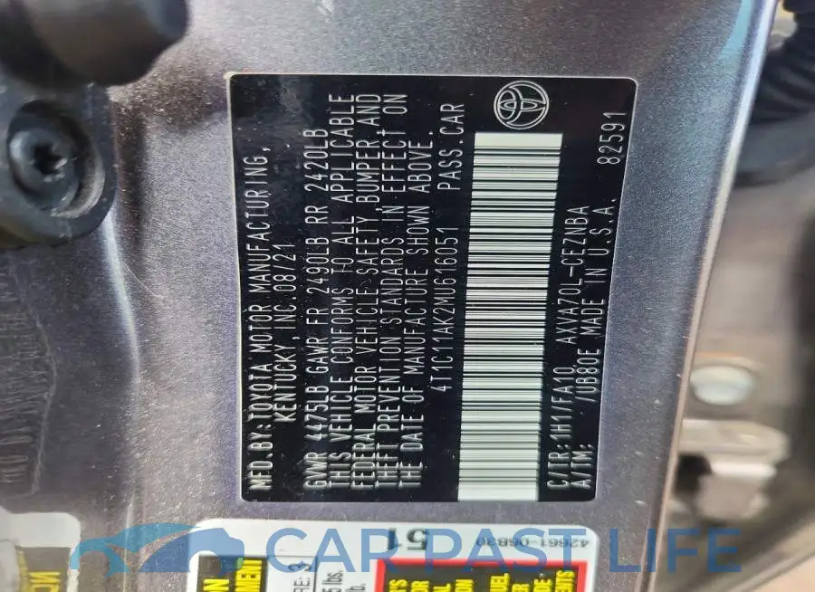 4T1C11AK2MU616051# 12
