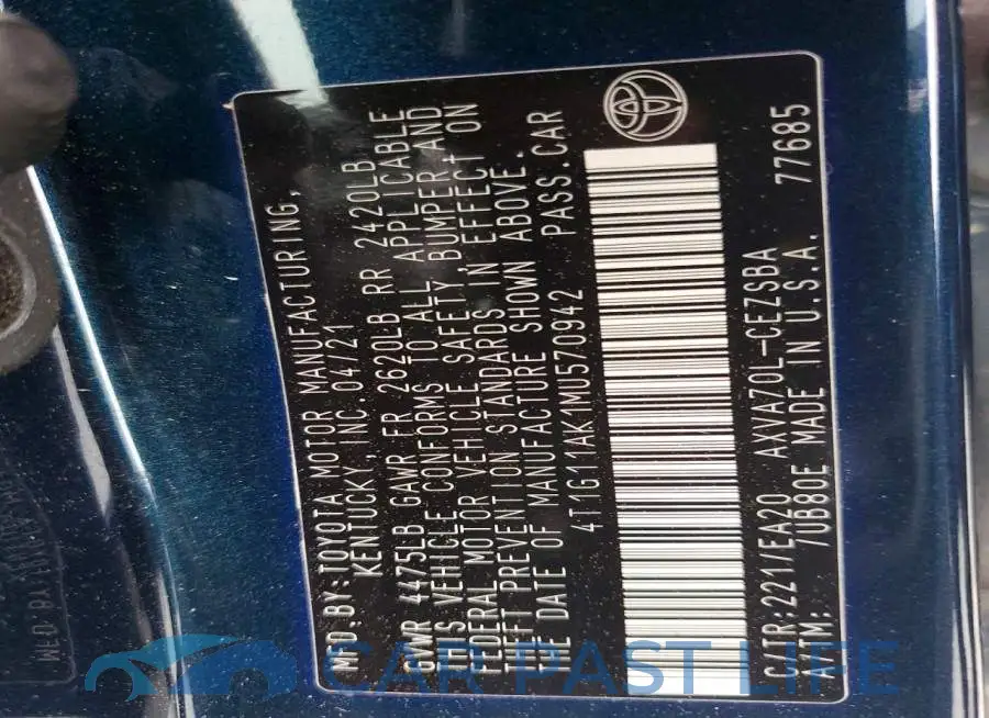 4T1G11AK1MU570942# 12