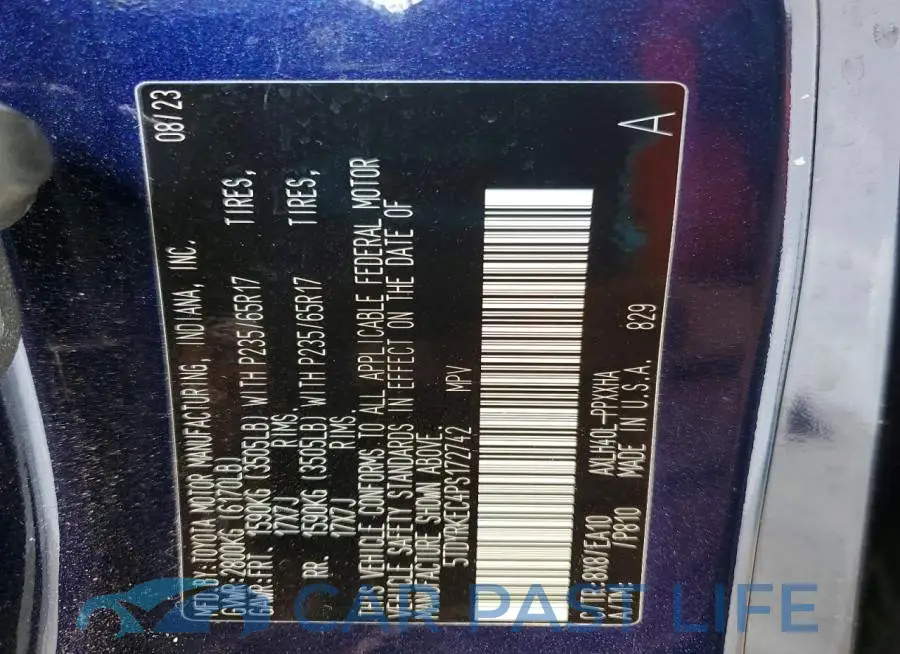 5TDYRKEC4PS172742# 13