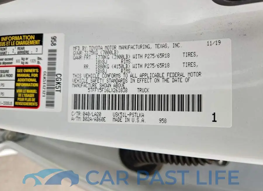 5TFFY5F16LX261838# 13
