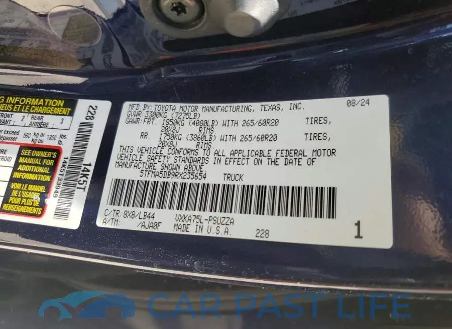 5TFMA5DB9RX235654# 12