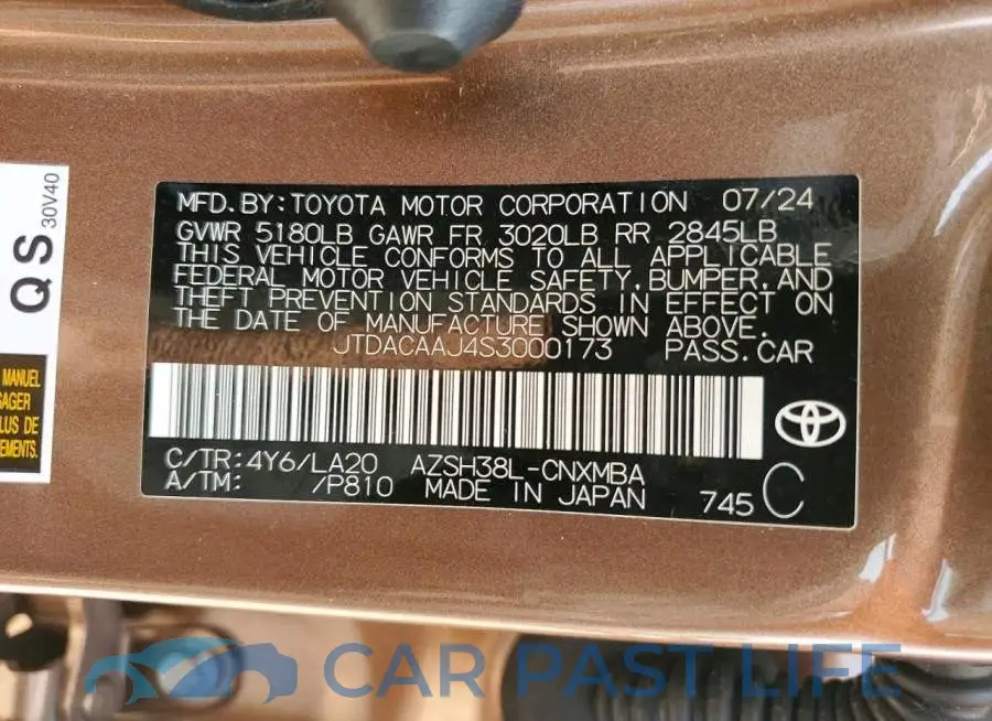 JTDACAAJ4S3000173# 13
