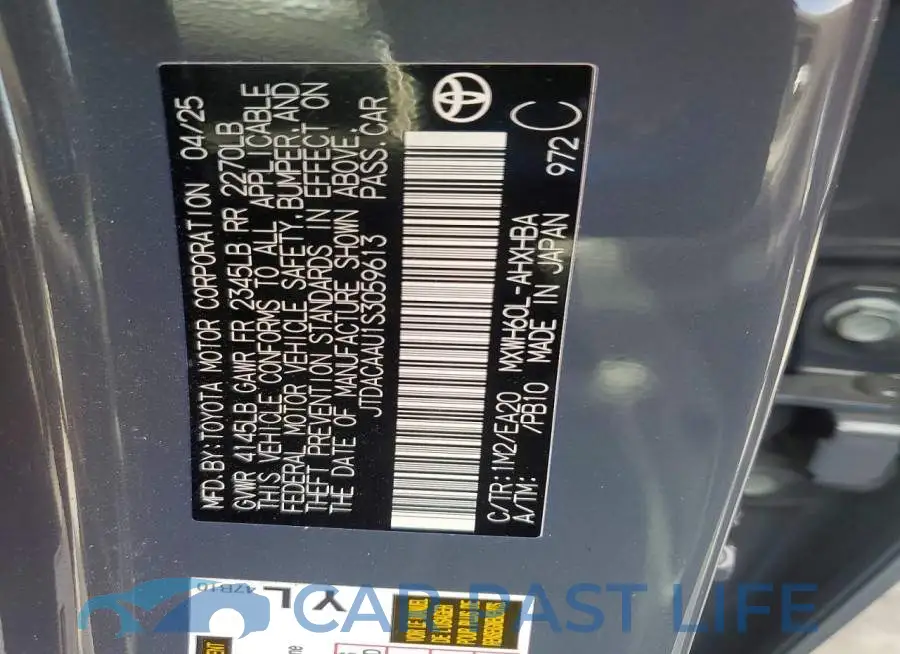 JTDACAAU1S3059613# 12