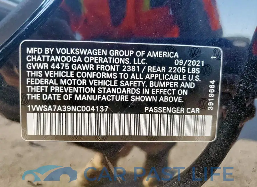 1VWSA7A39NC004137# 13