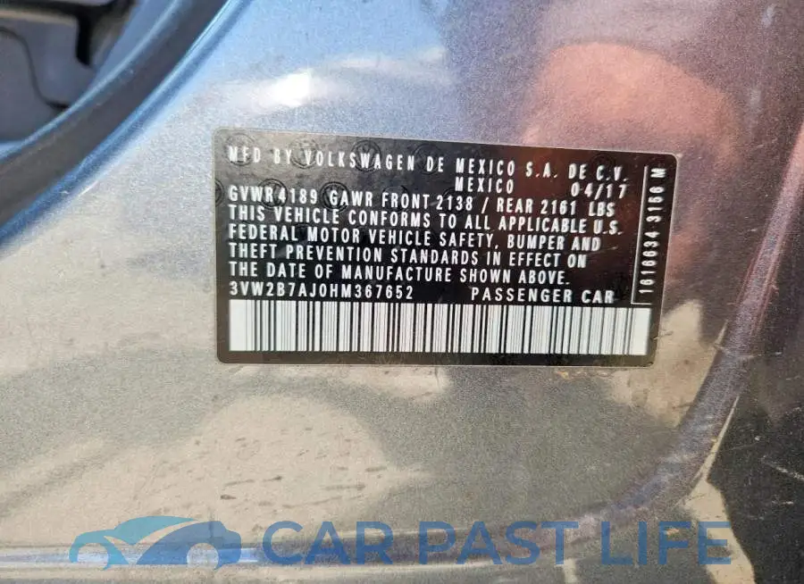 3VW2B7AJ0HM367652# 12