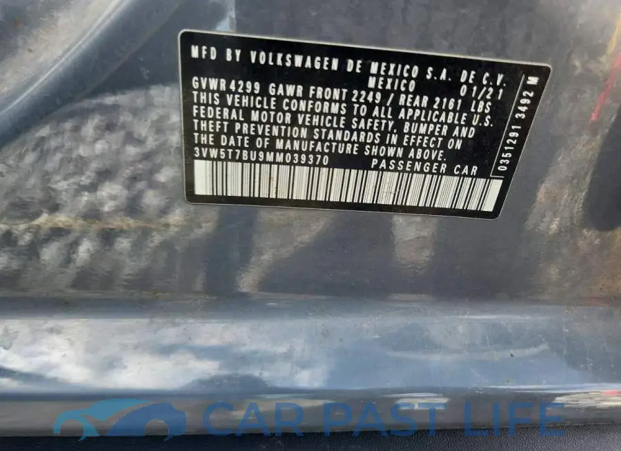 3VW5T7BU9MM039370# 12